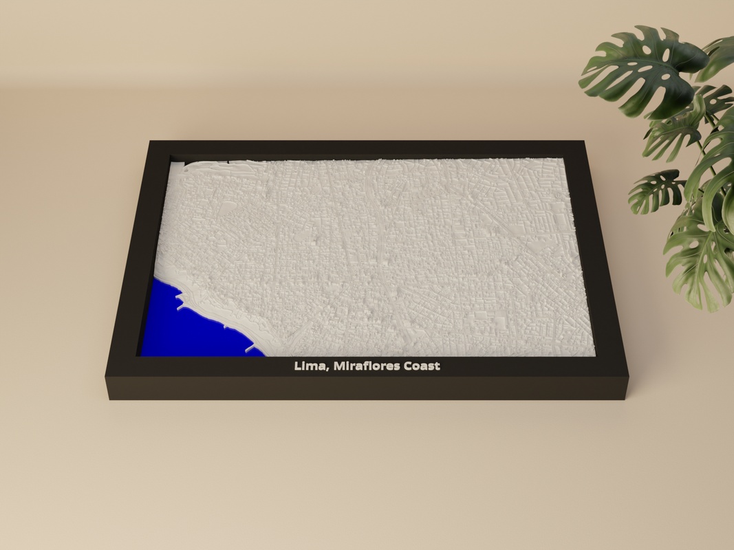 Lima, Miraflores Coast render