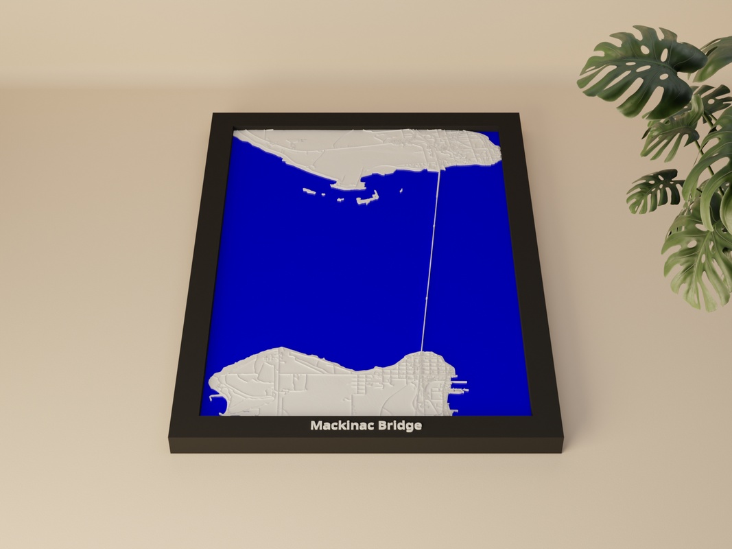Mackinac Bridge render